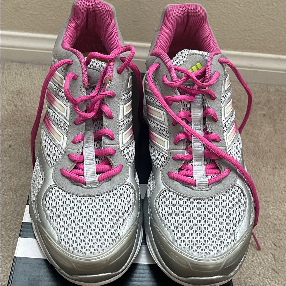 adidas Women's Gray and Pink Athletic Shoes